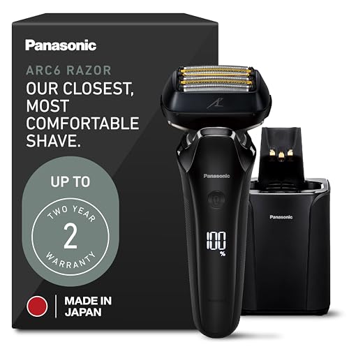 Panasonic ARC6 Electric Razor for Men, Wet/Dry Foil Shaver & Pop